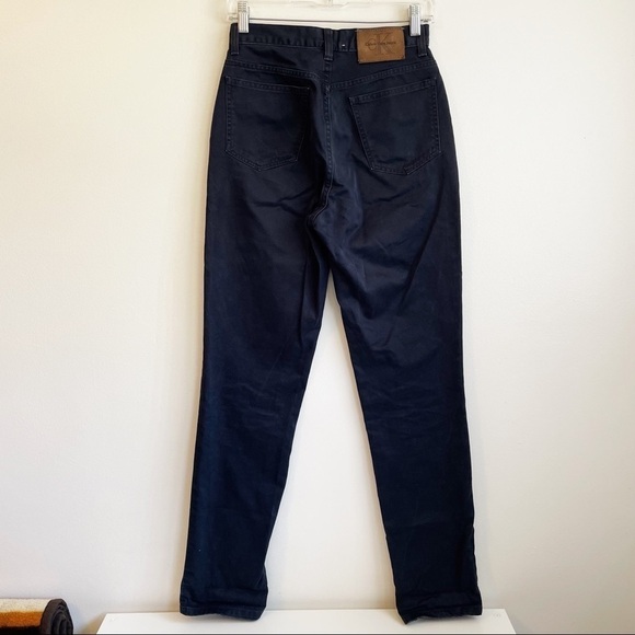 CALVIN KLEIN vintage high rise navy blue jeans pants straight leg 26 nautical - Picture 13 of 13